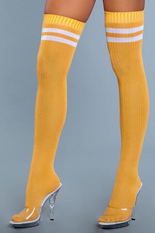Going Pro Thigh High Stockings - Yellow
