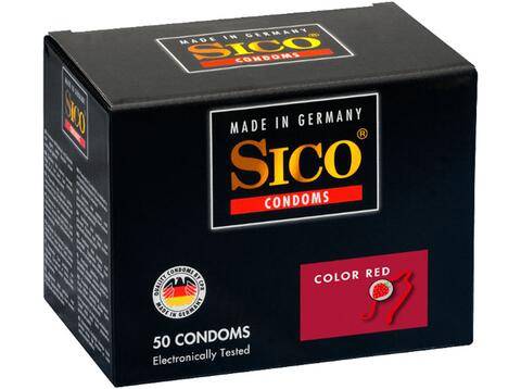 Sico Color Red Strawberry Condoms - 50 Condoms