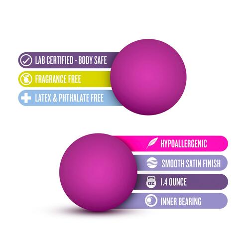 Luxe Pink Double O Kegel Balls Weighted 1.3 Ounce