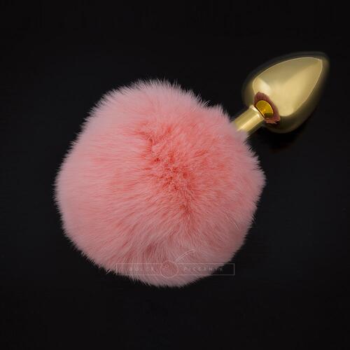 Jewellery Plug With Tail  Small Pink