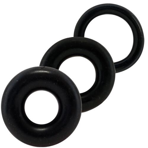 Ring O x 3 Black Cockrings