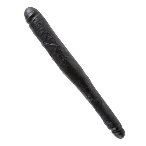King Cock 16 Inch Tapered Double Dildo Black