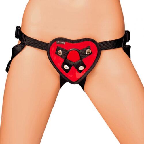 Red Heart Strap On Harness