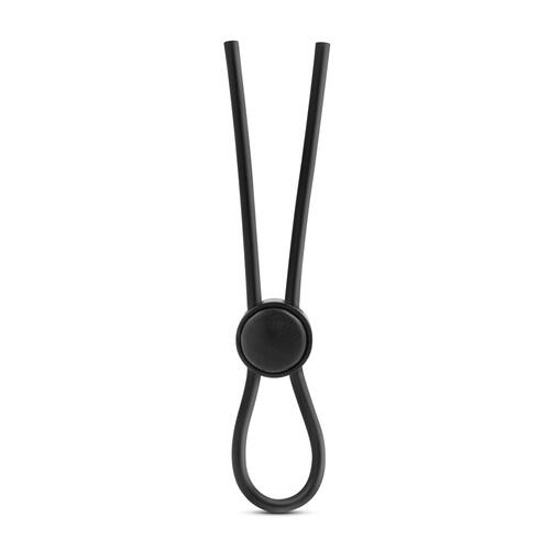 Stay Hard Black Silicone Loop Cock Ring