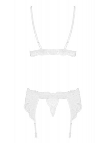 3-Piece Lace Garter Set - White
