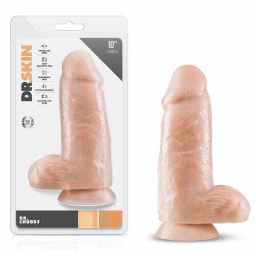 Dr. Skin - Dr. Chubbs Dildo With Suction Cup 10'' - Vanilla