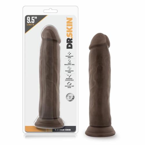 Dr. Skin - Realistic Dildo With Suction Cup 9.5'' - Chocolate