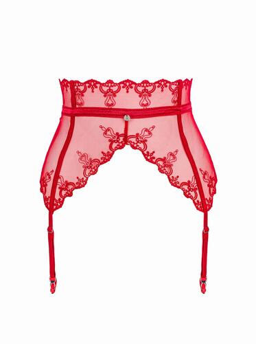 Lonesia Lace Suspender Belt - Red