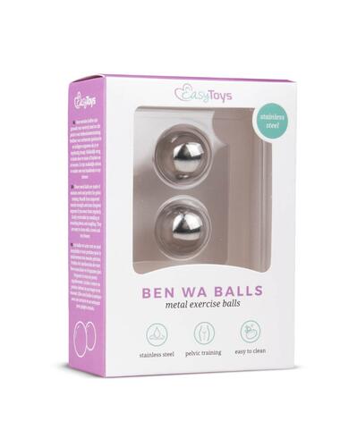Silver ben wa balls - 19mm