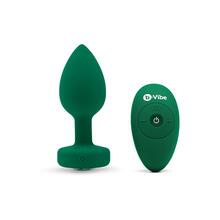 b Vibe Remote Control Vibrating Jewel Butt Plug Emerald