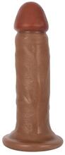17 CM Realistic Dildo With Suction Cup - Brown