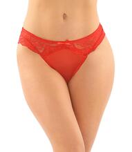 Cassia Crotchless Briefs - Red