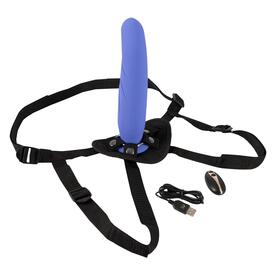 Remote Controlled Vibrating Strap On Purple