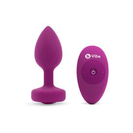 b Vibe Remote Control Vibrating Jewel Butt Plug Pink Ruby