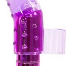 Frisky Finger Vibrator With Bullet - Purple
