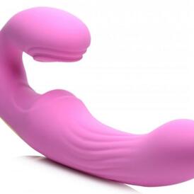 U-Pulse Silicone Vibrating Strapless Strap-On - Pink