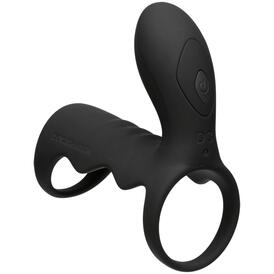 Vibrating Cock Cage with Wireless Remote - Black