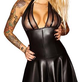 Wetlook Dress With Powernet Cups